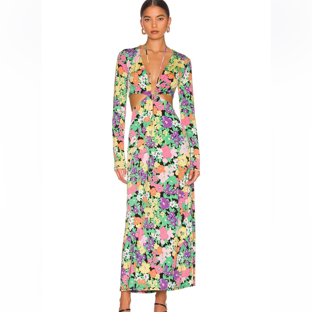 AFRM Multicolor Floral Maxi Dress